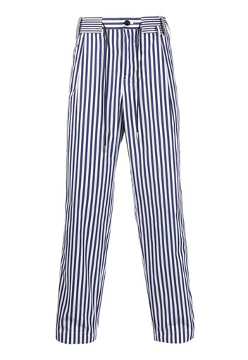 sacai striped straight-leg trousers - Blu