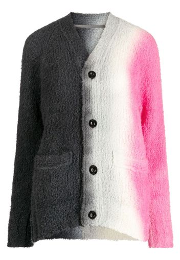 sacai tie-dye print wool-blend cardigan - Nero