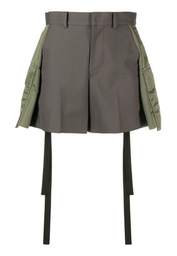 sacai high-waisted short shorts - Verde