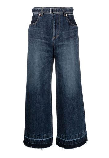 sacai Jeans svasati a vita alta - Blu