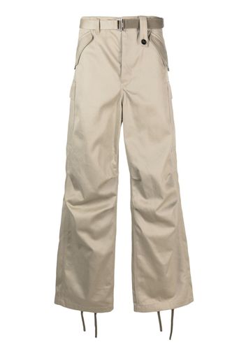 sacai straight-leg cargo trousers - Verde