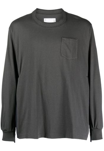 sacai patch-pocket knit jumper - Grigio