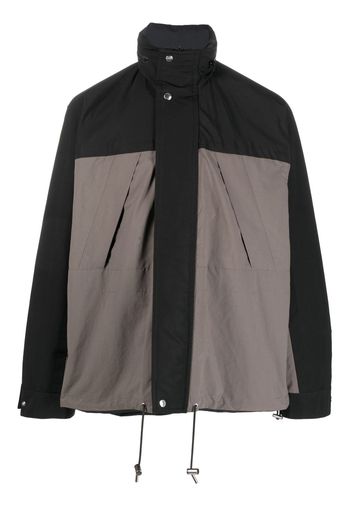 sacai funnel-neck reversible jacket - Toni neutri