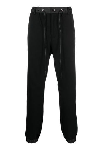 sacai drawstring-waist cotton track trousers - Nero