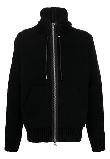 sacai long-sleeves zip-up hoodie - Nero
