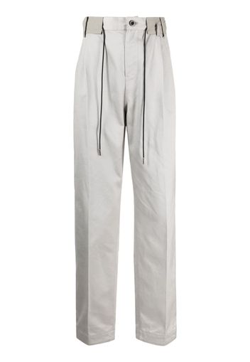 sacai pressed-crease cotton trousers - Grigio