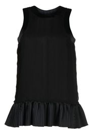 sacai Top smanicato asimmetrico - Nero