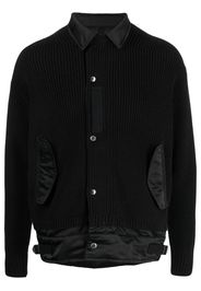 sacai knitted shirt jacket - Nero