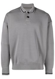 sacai long-sleeve polo shirt - Grigio