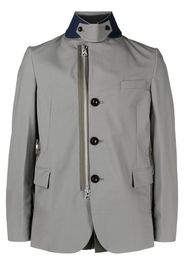 sacai long-sleeve zip-up blazer - Verde