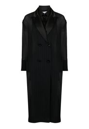 sacai layered chiffon-effect trench coat - Nero