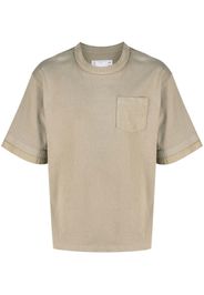 sacai crew-neck cotton t-shirt - Verde