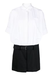 sacai Thomas Mason cotton dress - Bianco