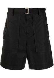 sacai drop-crotch cotton shorts - Nero