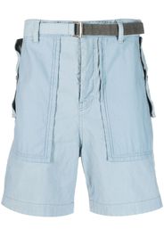 sacai straight-leg cargo shorts - Blu