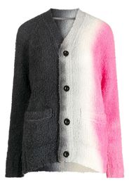 sacai tie-dye print wool-blend cardigan - Nero