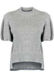 sacai T-shirt a coste - Grigio