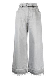 sacai Jeans crop a gamba ampia - Grigio