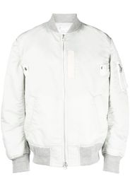 sacai zip-up puffer bomber jacket - Grigio