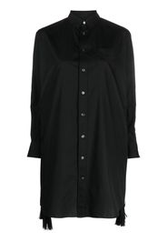 sacai zip-detail mini shirtdress - Nero