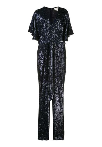 V-neck sequin embellished jumpsuit