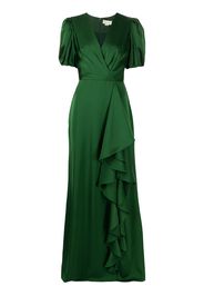 Sachin & Babi Mila ruffle-drape gown - Verde