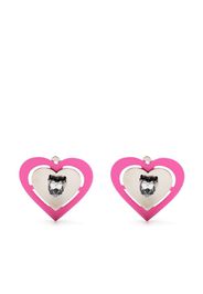 Saf Safu neon heart-shaped earrings - Argento