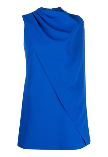 Safiyaa cape detail shift dress - Blu