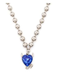 SafSafu Diablo heart-pendant necklace - Argento