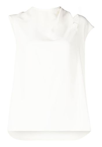 Saiid Kobeisy Blusa Georgette con dettaglio cut-out - Bianco