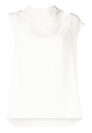 Saiid Kobeisy Blusa Georgette con dettaglio cut-out - Bianco