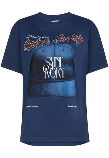 Saint Ivory NYC Big Leagues cotton T-shirt - Blu