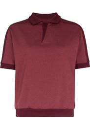 Saint Ivory NYC Diana short-sleeved polo top - Rosso