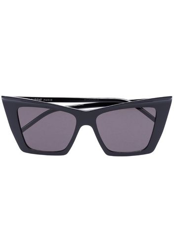 black sharp cat eye sunglasses