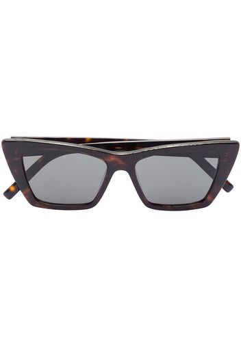 Saint Laurent Eyewear rectangular-frame sunglasses - Marrone