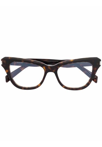 Saint Laurent Eyewear Occhiali cat-eye tartarugati - Marrone