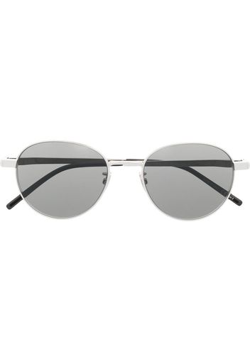 Saint Laurent Eyewear round-frame engraved-logo sunglasses - Nero