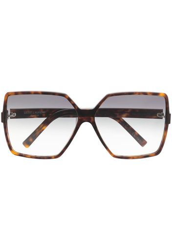 Saint Laurent Eyewear tortoiseshell-frame design sunglasses - Marrone