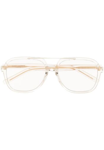 Saint Laurent Eyewear Occhiali squadrati con logo - Toni neutri