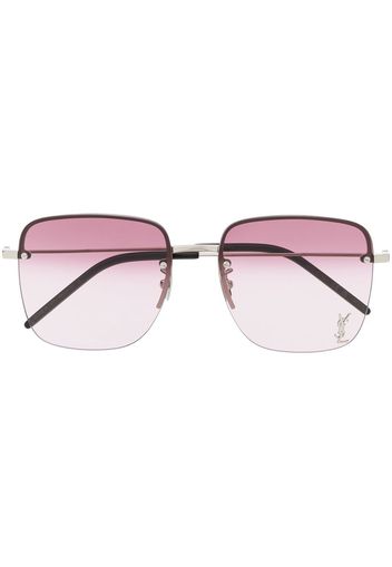 Saint Laurent Eyewear Occhiali da sole squadrati - Argento