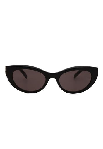 Saint Laurent Eyewear logo-lettering cat-eye frame sunglasses - Nero