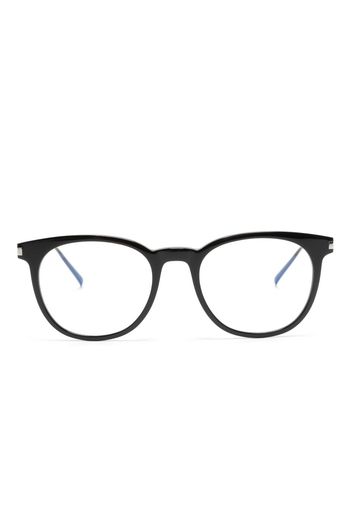 Saint Laurent Eyewear engraved-logo round-frame glasses - Nero