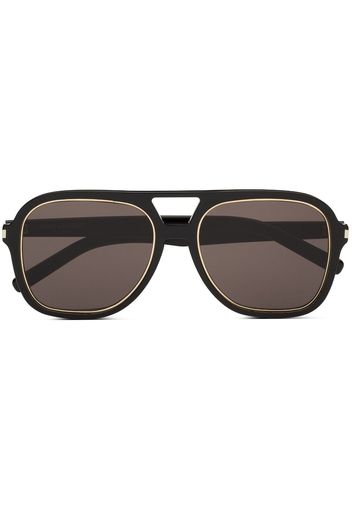 Saint Laurent Eyewear Occhiali da sole SL 602 Rim con montatura stile pilota - Nero