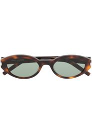 Saint Laurent Eyewear Occhiali da sole ovali - Marrone