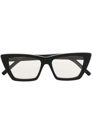 Saint Laurent Eyewear Occhiali da sole cat-eye con logo - Nero