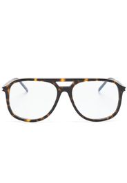 Saint Laurent Eyewear tortoiseshell pilot-frame glasses - Marrone