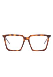 Saint Laurent Eyewear tortoiseshell square-frame glasses - Marrone