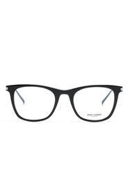 Saint Laurent Eyewear logo-print round-frame glasses - Nero