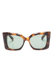 Saint Laurent Eyewear Occhiali da sole Blaze effetto tartarugato - Marrone