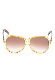 Saint Laurent Pre-Owned Occhiali da sole oversize bicolore Pre-owned anni '70 - Giallo